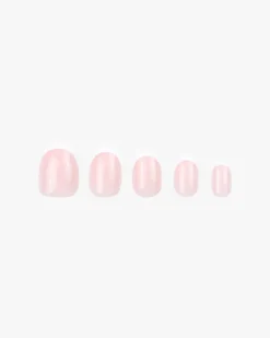 Reusable Press-On Nails Classic French Almond 30 stk