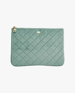 Velvet Clutch Mint Green